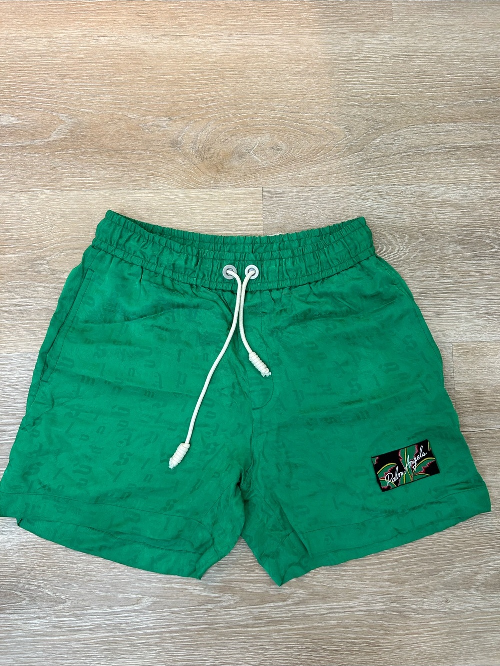 Palm Angels Monogram Jacquard Green Shorts Men’s Size M Made in Italy